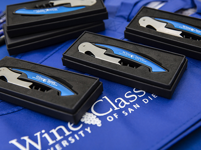 Corkscrews at the USD Wine Classic event